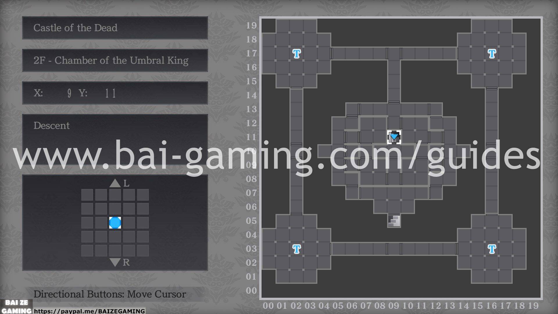 Castle of the Dead - 2F - Chamber of the Umbral King map