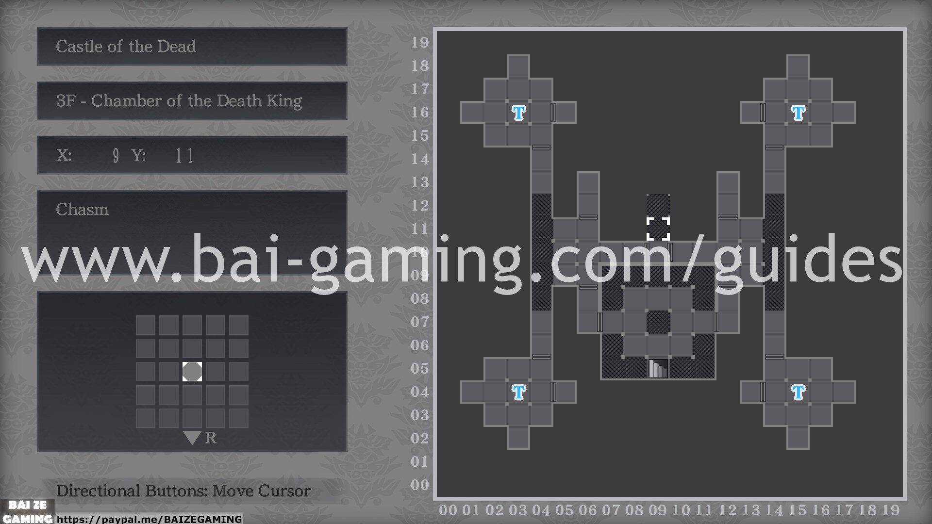 Castle of the Dead - 3F - Chamber of the Death King map