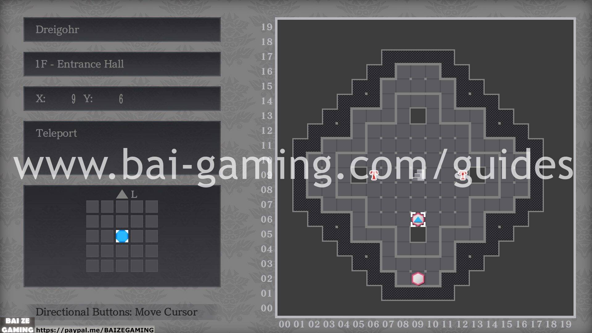 Dreigohr - 1F - Entrance Hall map