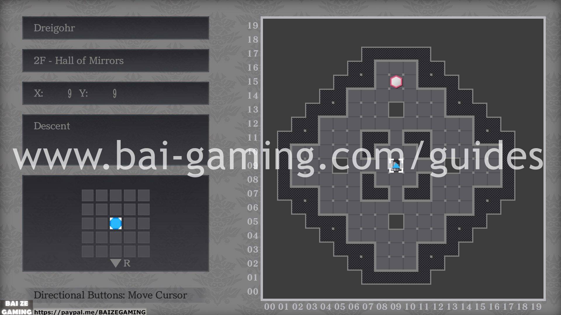 Dreigohr - 2F - Hall of Mirrors map