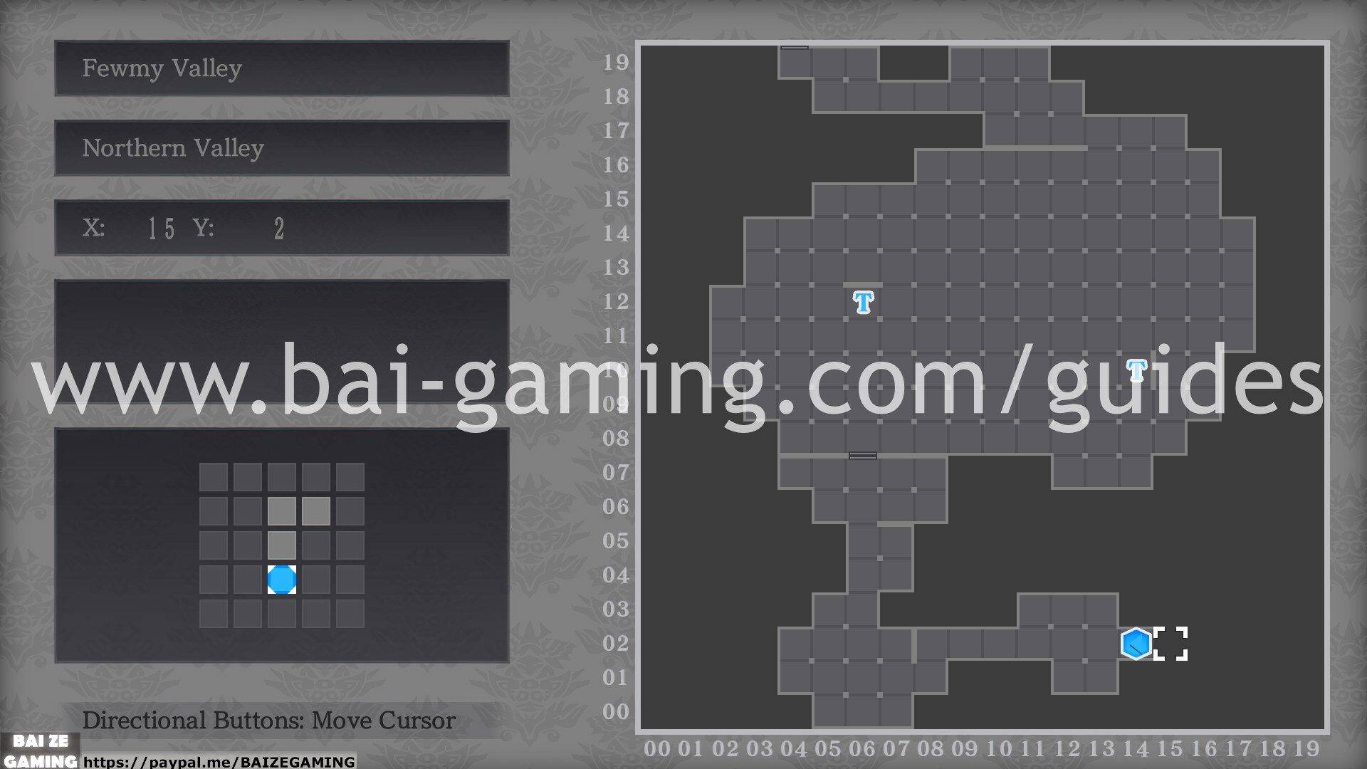 Fewmy Valley Northern Valley map