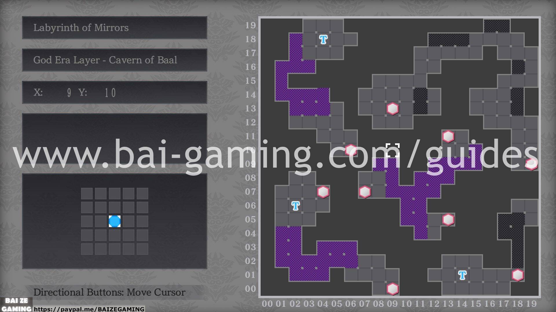 Great Tunnels of Balhael - Labyrinth of Mirrors - God Era Layer - Cavern of Baal map