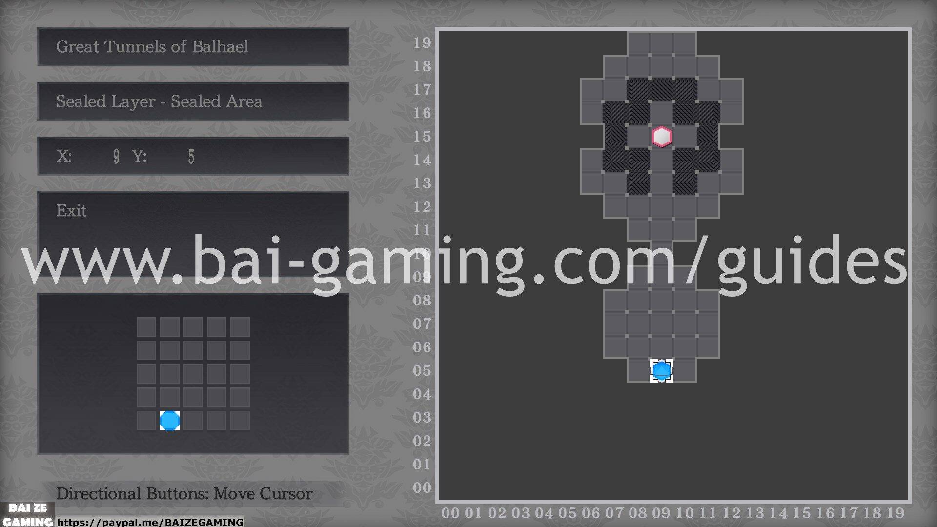 Great Tunnels of Balhael - Sealed Layer - Sealed Area map