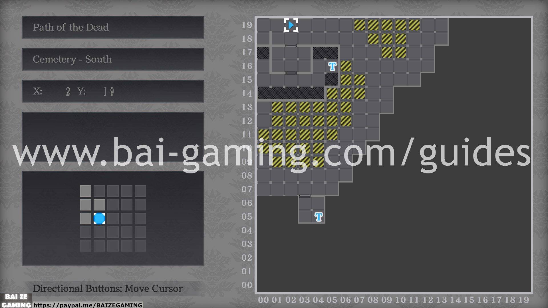 Path of the Dead - Cemetery - South map
