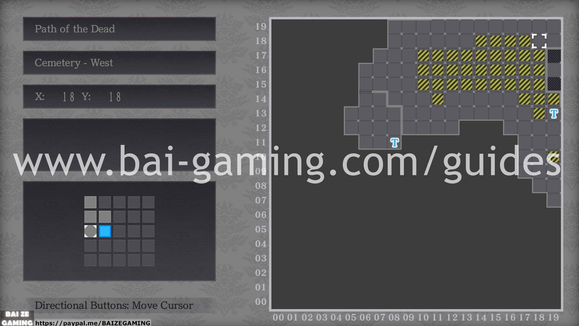 Path of the Dead - Cemetery - West map