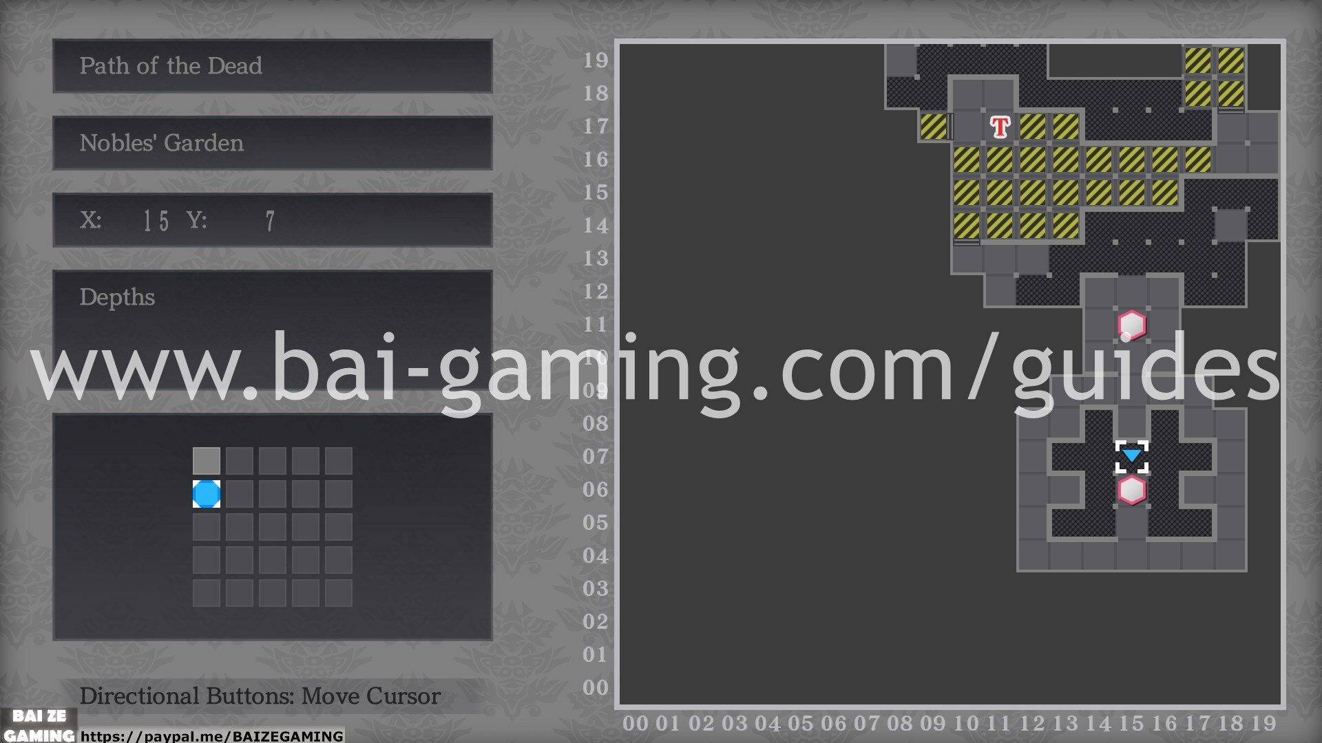 Path of the Dead - Nobles' Garden map
