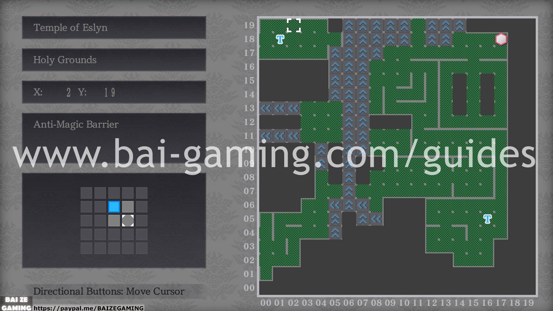 Temple of Eslyn - Holy Grounds map