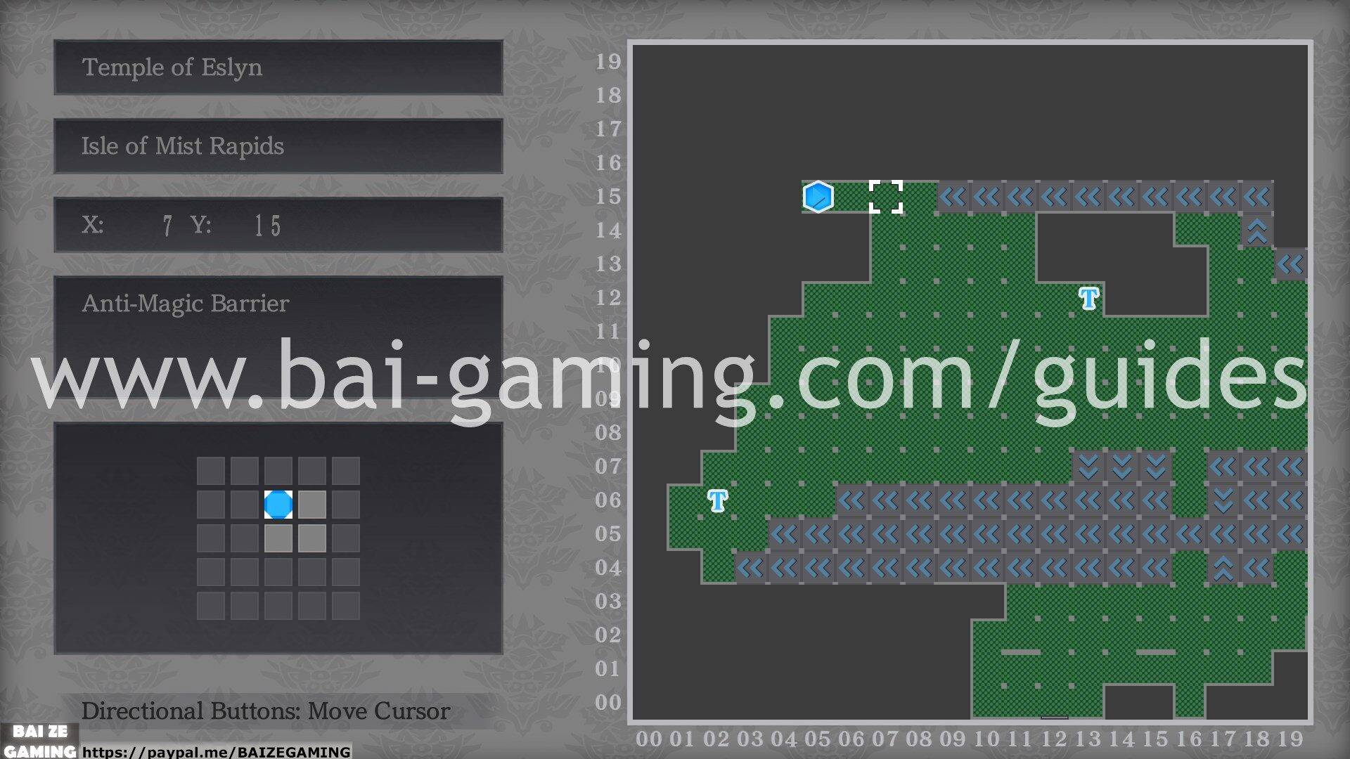 Temple of Eslyn - Isle of Mist Rapids map