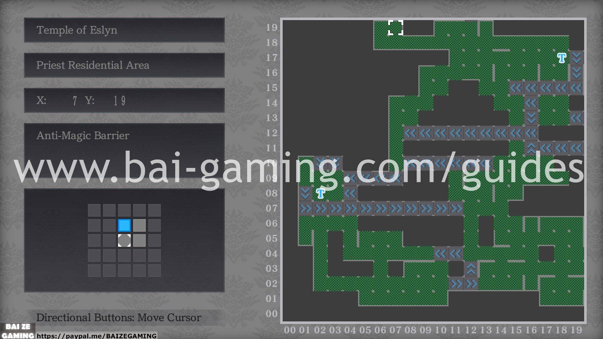 Temple of Eslyn - Priest Residential Area map