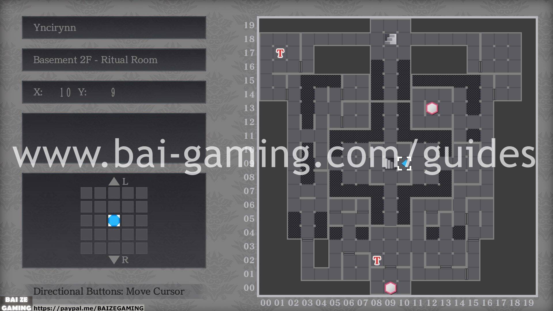 Yncirynn - Basement 2F - Ritual Room map
