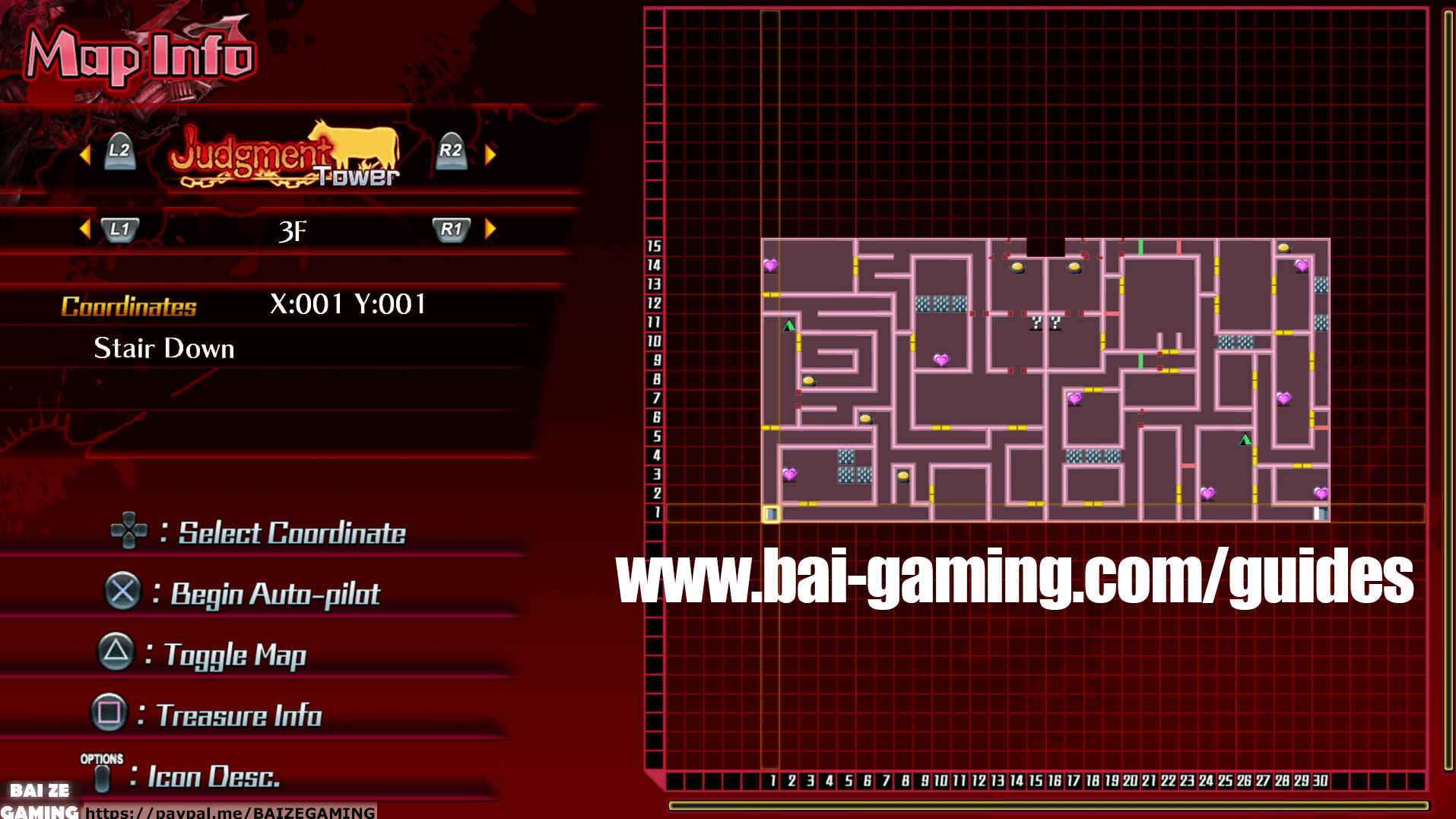 Judgement Tower 3F Map Mary Skelter Finale BAI GAMING
