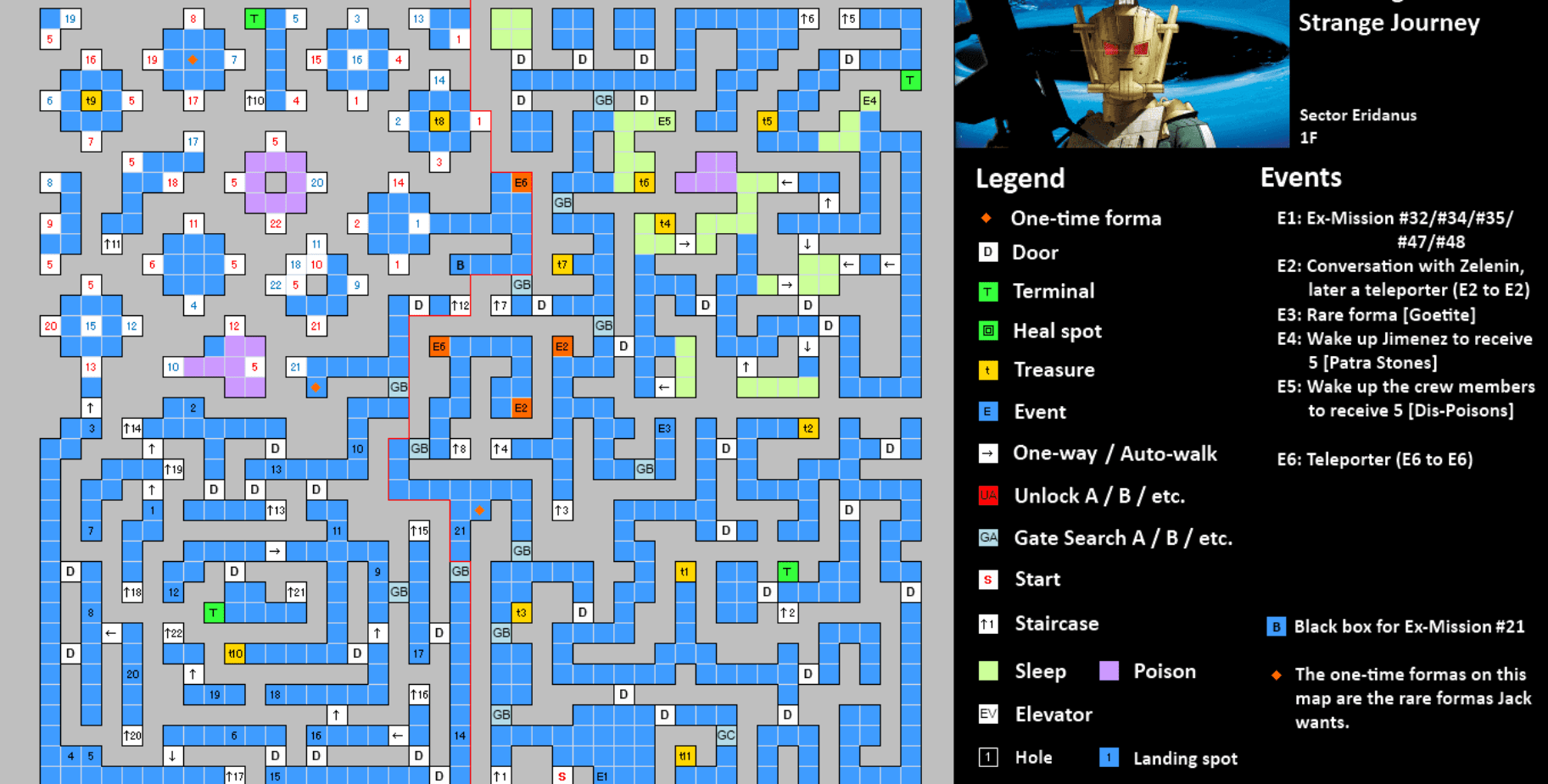 shin megami tensei strange journey dungeon map
