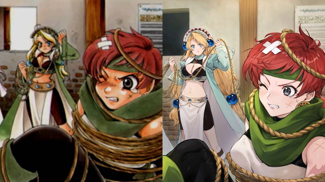 atelier marie remake cl illustrations compared original and remake